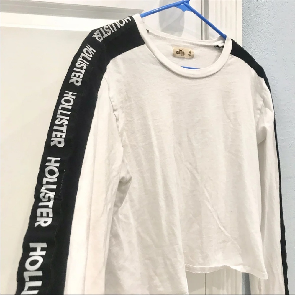Hollister Logo White Long Sleeve